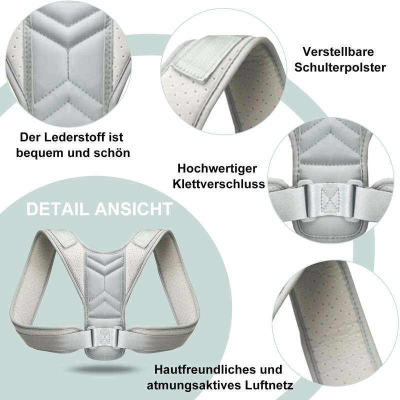 DAILIENFUS Posture Corrector Back Straightener for Men Women Breathable Posture