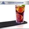 ProTensils Rail Bar Mat 23" x 3.25" Black Rubber Bar