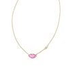 Kendra Scott Lips Pendant Necklace Gold Hot Pink Mother Of