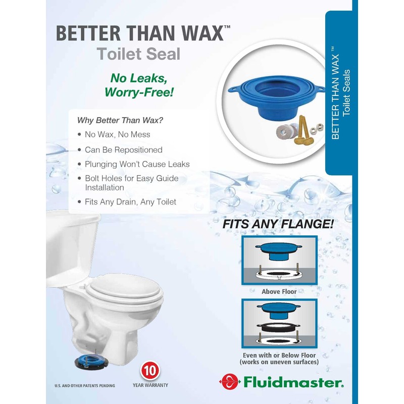 Fluidmaster 7530 Universal Better Than Wax Toilet Seal, Wax-Free Toilet
