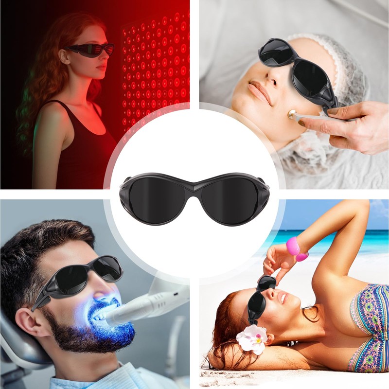 FreeMascot Red Light Therapy Glasses, Laser Safety Glasses IPL 200-2000nm,