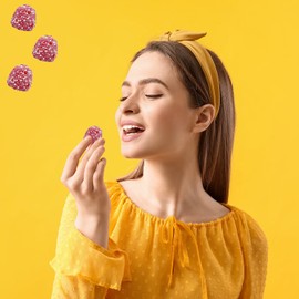 Fruidles Berry Gummy Candy, Nonpareils Coated Gummies (1 Pound, Pink Berry)