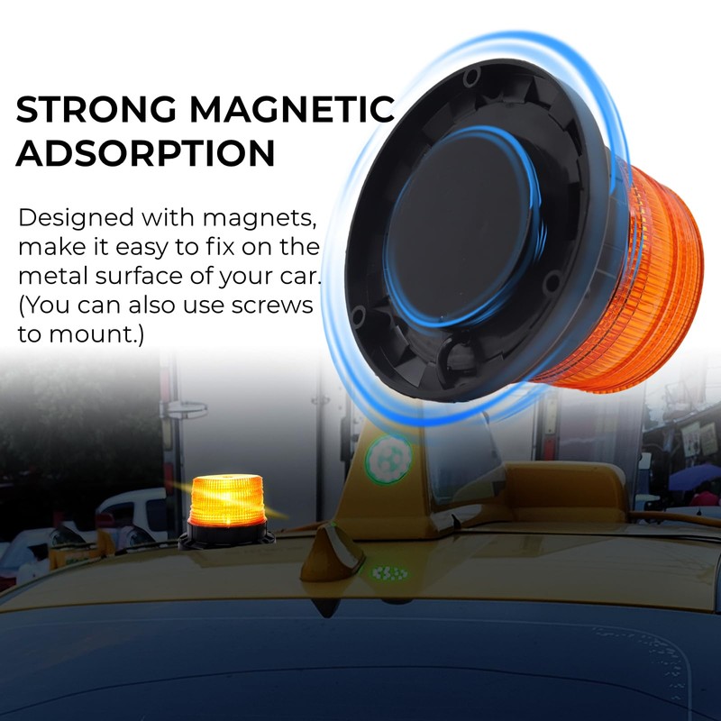 NWpangu LED Warning Strobe Light, 9V-30V Amber LED Flash Beacon