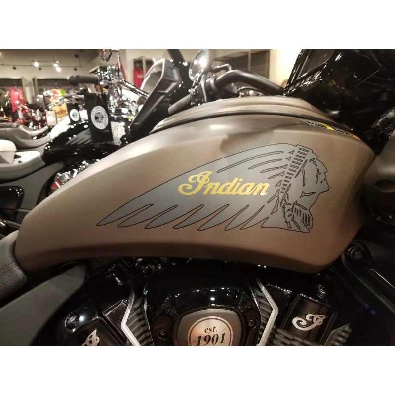 INDIAN CHALLENGER MOTORCYCLE FUEL TANK SIDE SCRIPT DECAL, STICKER, EMBLEM