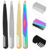 FOMIYES 4pcs Tweezer hair plucker plucking eyebrows brow remover tools