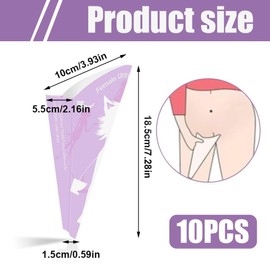 BEPSYOM Pack of 10 Urinella for Women, Disposable, Travel Urinal Women Standing, Paper Funnel, Portable Pee Aid for Women, Hiking, Car, Outdoor Activities, Camping Accessories