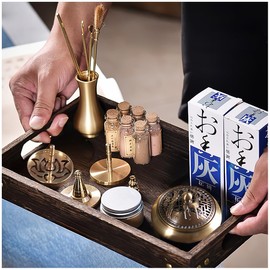 Chinese Incense Burner Kit, Powder Incense Burner,Incense Mold Tool Kit Pure Copper, Home Fragrance Accessory with Incense Mold Tools, Brass Incense Burner for Yoga Meditation
