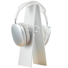 FANEVER Aluminum Headphone Stand, Universal Headset Holder for Desk, Gaming Headphone Hanger with Anti-Slip Base, Compatible with Over-Ear & On-Ear Headphones (White)