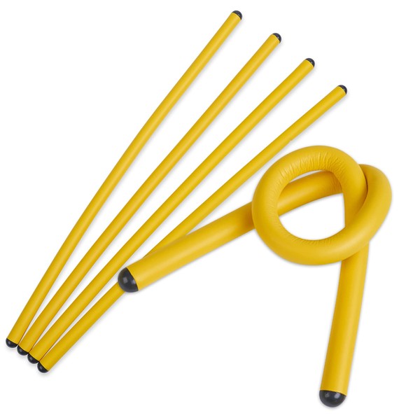 Andalus Twist Rubber Ties, Yellow, 17-Inch Long, Reusable Twist Tie,