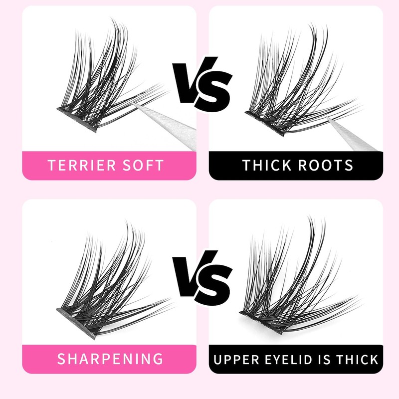 Bodermincer 10-12-14-16mm Mix/14-16-18mm Mix D Curl DIY Clusters Eyelash Extension