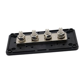 CIYODO Dc Heavy Duty Bus Bar Power Distribution Block for Car and Boat with Cover Modular Design for Easy Wiring Secure Terminal Connections Compact Black