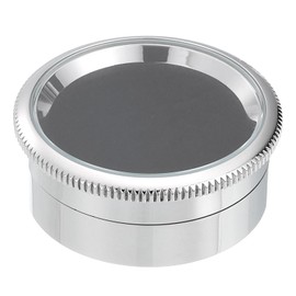 PATIKIL 1.6x0.6 Inch Gemstone Display Case, 1 Pcs Loose Diamond Display Box Serrated Pattern Jewelry Containers Holder with Clear Top Lids and Sponge for Diamonds Bare Stone, Silver Tone