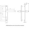 uPVC Door Handles Set Lever/Lever White 92pz - 210mm Screw