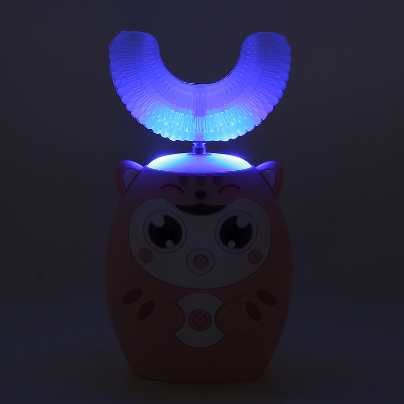 U Shaped Automatic Toothbrush Cartoon Ultrasonic Toothbrush Oral Cleaning Brush