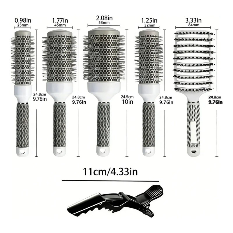 Set 11 Cepillo Cabello Ventilado Cerámica Térmico Brushing