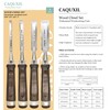 CAQUXIL 4 PCS Professional Wood Chisel Sets for Woodworking, CR-V