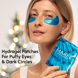 MAREE Eye Gels - Cooling Pads Under Eye Patches for Puffy Eyes and Dark Circles with Collagen & Hyaluronic Acid - Anti Wrinkles Under Eye Masks Skincare Treatment for Puffiness - Parches Para Ojeras