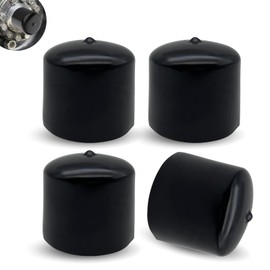 Shakas 4 PCS Bearing Bars Cover Rubber Caps, Trailer Wheel Hub Bearing Dust-proof Rubber Protective Cover, Tight Fitting Rust-proof Trim Cap Replacement (Blcak)