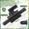Briwooody 6 Pcs 3/8" Ball Valve Barbed Shut off Valve