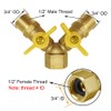 BesNPT Brass 3 Way Shut Off Valve 1/2" Male x