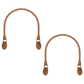 Murtenze 2 Pack 24 Inch Purses Straps, Soft Cow Leather Straps, Leather Handbag Handles Chocolate Brown Replacement Purse Strap,Genuine Leather Handles for Bags DIY Making Accessories