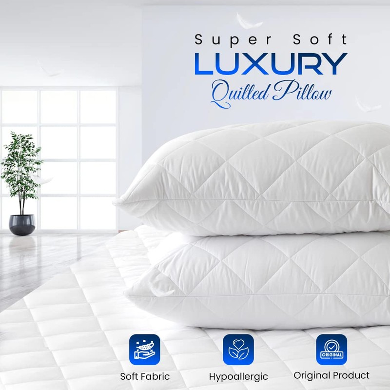 Sunshine Comforts Microfiber Pillow Protectors 4 pack Non-Iron Breathable, Soft