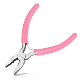 LEONTOOL 5 Inch Mini Lineman's Pliers with Spring Loaded Serrated Jaw and Side Cutter, Small Wire Cutters for Jewelry Making and DIY Handicrafts