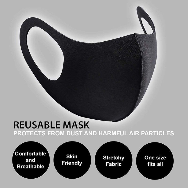 Accessotech Face Mask Washable Reusable Breathable Nose Shield Protection Face