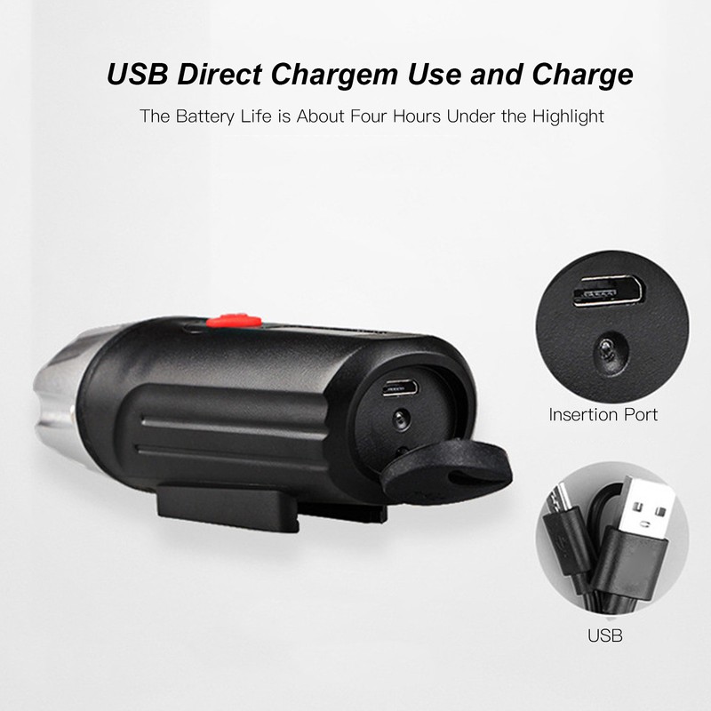 Bike Lights Front and Back 300lm USB Rechargeable LED Mountain