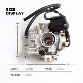 Anxingo GY6 50CC Carburetor Kit Replacement for GY6 49cc 50cc 80cc 4 Stroke Engine Scooter Moped ATV,GY6 4 Stroke Engine