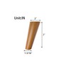 BIKANI Round Solid Wood Furniture Legs Slanted Legs Sofa Replacement