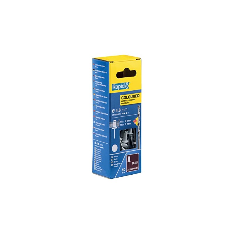Rapid Blind Rivets Aluminium White Diameter 4.8 mm 6-9 mm