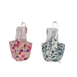 2 PCS Bird Diapers Pink&Blue Pattern Washable Reusable Parrots Nappy for Budgie Parakeet Cockatiel