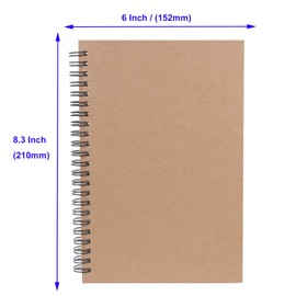 KOHAND 20 Pack A5 Spiral Notebook 60 Sheets 120 Pages Each Spiral Notebook Journal, Durable Blank Sketch Book Pad, Soft Cover Notebooks for Business Office School 8.3 x 6 Inches