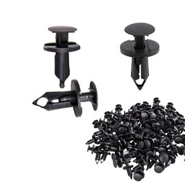 Naisfei 50 Pcs 8mm Push Type Bumper Fasteners Rivet Clips Universal Auto Clips & Fastener,Bumper Push Fasteners Rivet Clips Expansion Screws Replacement Kit