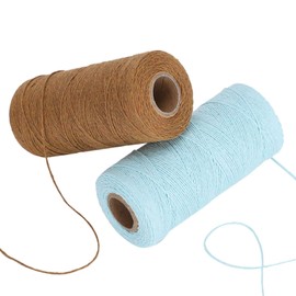 Warp Thread for Weaving Loom 8/4 Thread 100% Pure Cotton with Good Strength,Weaving Warp Yarn Suitable for Knitted Carpets, Blankets, Ribbons, 2 Rolls 2 Colors
