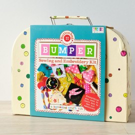 Bumper Sewing Craft Kit by Buttonbag - Learn to Sew - Kids Crafts kit - Suitable for All Levels with Simple Patterns and Full Instructions - Childrens Craft Kit with Gift Suitcase