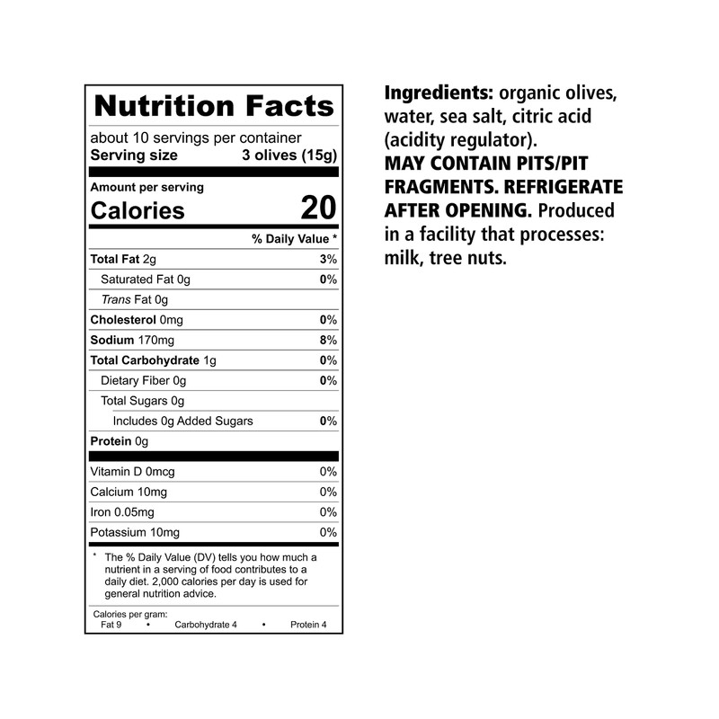 DIVINA Organic Pitted Green Olives, 5.3 oz