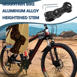 ECSiNG 1-1/8 Inch 28.6 mm Bicycle Adjustable 0±60° Aluminium Ahead Stem 1-1/4 Inch 31.8 mm Handlebar Clamp Bicycle Stem Extension for Mountain Bike Road Bike