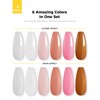 BURANO Poly Extension Gel Nail Kit, 6 Colours Nail Poly