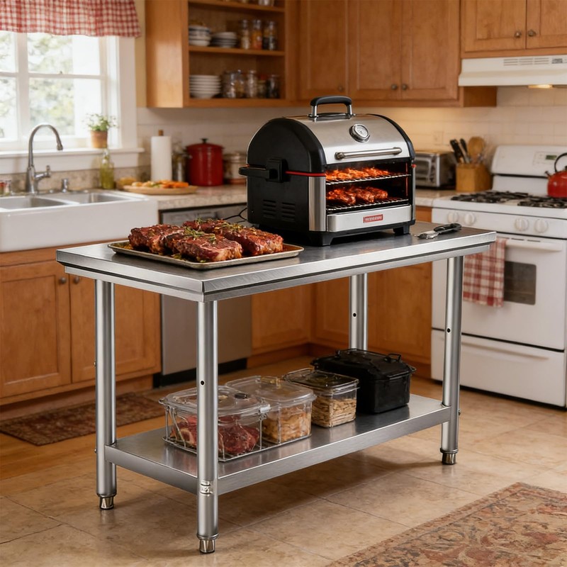 Heavy Duty Workbenches Stainless Steel Prep Table, 40 x 20