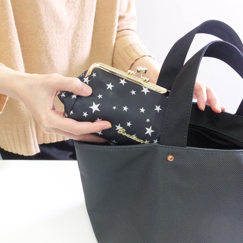 At First Gamaguchi Pouch Etoile Black AF8278