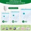 8 Piezas Bolsas de Almacenamiento al Vacío con Bomba Eléctrica