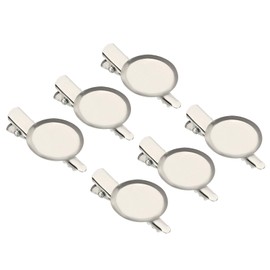 YOKIVE 20 Pcs Brooch Clasp Pins, Disc Base Blank Trays Clips, Sewing Badges Craft, Great for Art, Home, Shop, Daily Use (Silver Tone, 1.18-Inch)