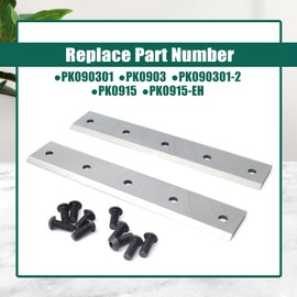 YUXIVCNE 2 Set PK090301 12 in Wood Chipper Blade Replacement for DK2 OPC50636 OPC506 OPC504 OPC566E OPC506E Replace PK0903 PK090301-2 PK0915 PK0915-EH, Steel Chippers Beveled