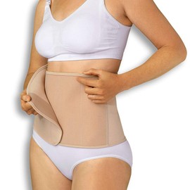 Carriwell Adjustable Organic Cotton Belly Support Band Size S/M & L/XL, Colours: Black & Beige, beige