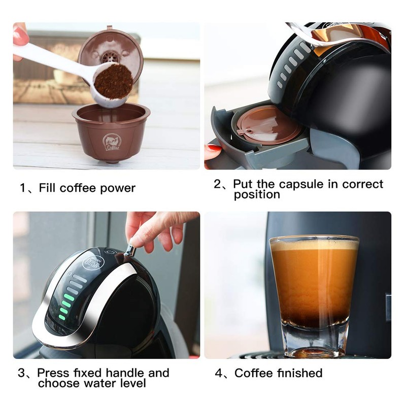 i Cafilas Cute Refillable Capsules Refillable Stainless Steel Filter Capsules