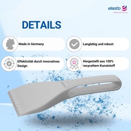 Ice Scraper "Clean Vision" Ice Scraper for Car Windows, Handle with Non-Slip Function, Made of Robust Plastic (White)