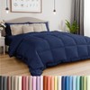 Cal King Size, Navy Blue Alternative Down Comforter - Warm,