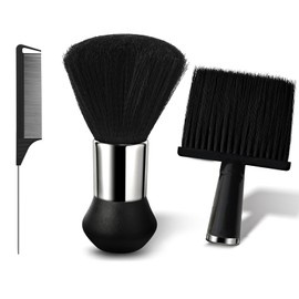 SUpoetry 3-Piece Neck Brush Set, Neck Brush Hairdresser, Hairdresser Brush, Soft Barber Brush, Cleaning Brush, Soft Neck Dust Brush, for Brushing Hair Around Neck and Ears